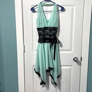Light Green Halter Homecoming Dress